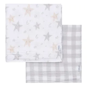 2-Pack Baby Neutral Celestial Muslin Blankets