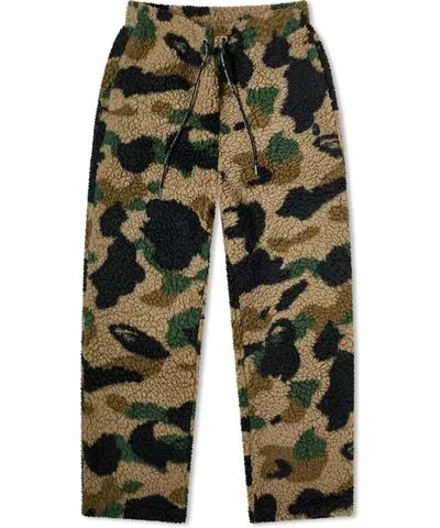 A Bathing Ape Men's 1St Camo Metal Logo Pin Fleece Pants