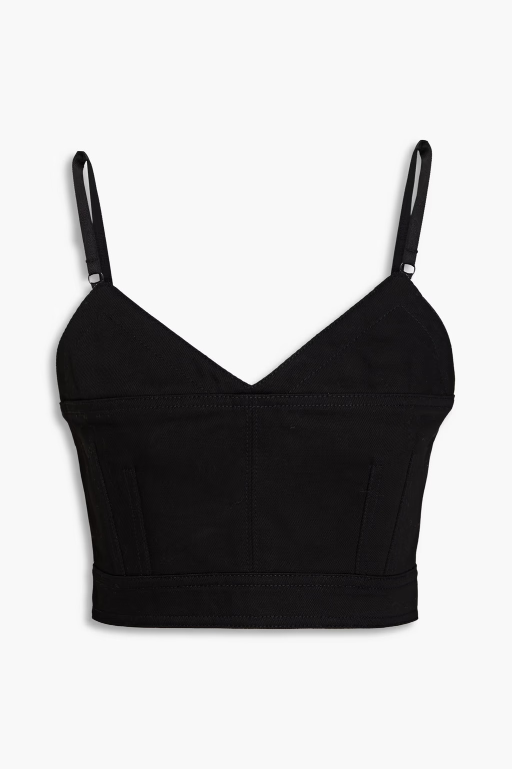 Alexander Wang  |Denim Sleeveless Plain Cotton Cropped Tops Tanks & Camisoles