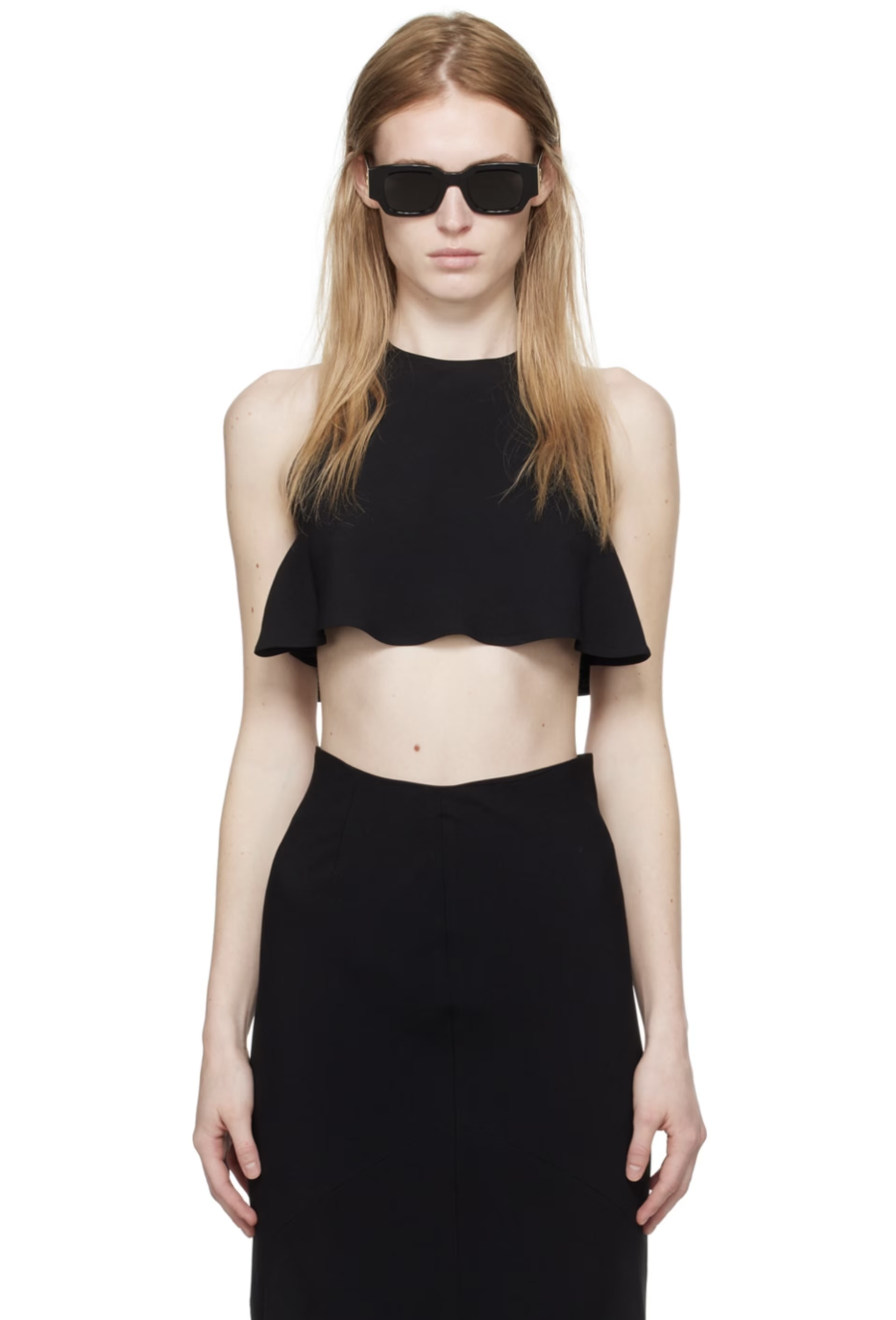 AMI PARIS  |Crew Neck Cropped Tops Tanks & Camisoles