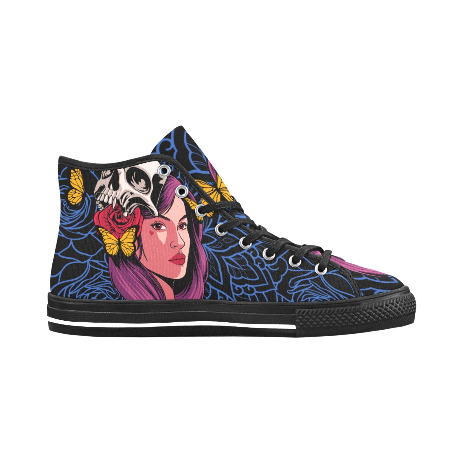 Anime Girl High Top Canvas Shoes