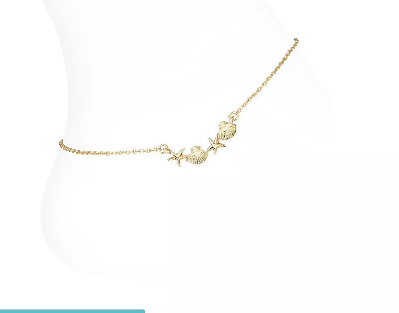 Anklet-Linked Gold Sea Life