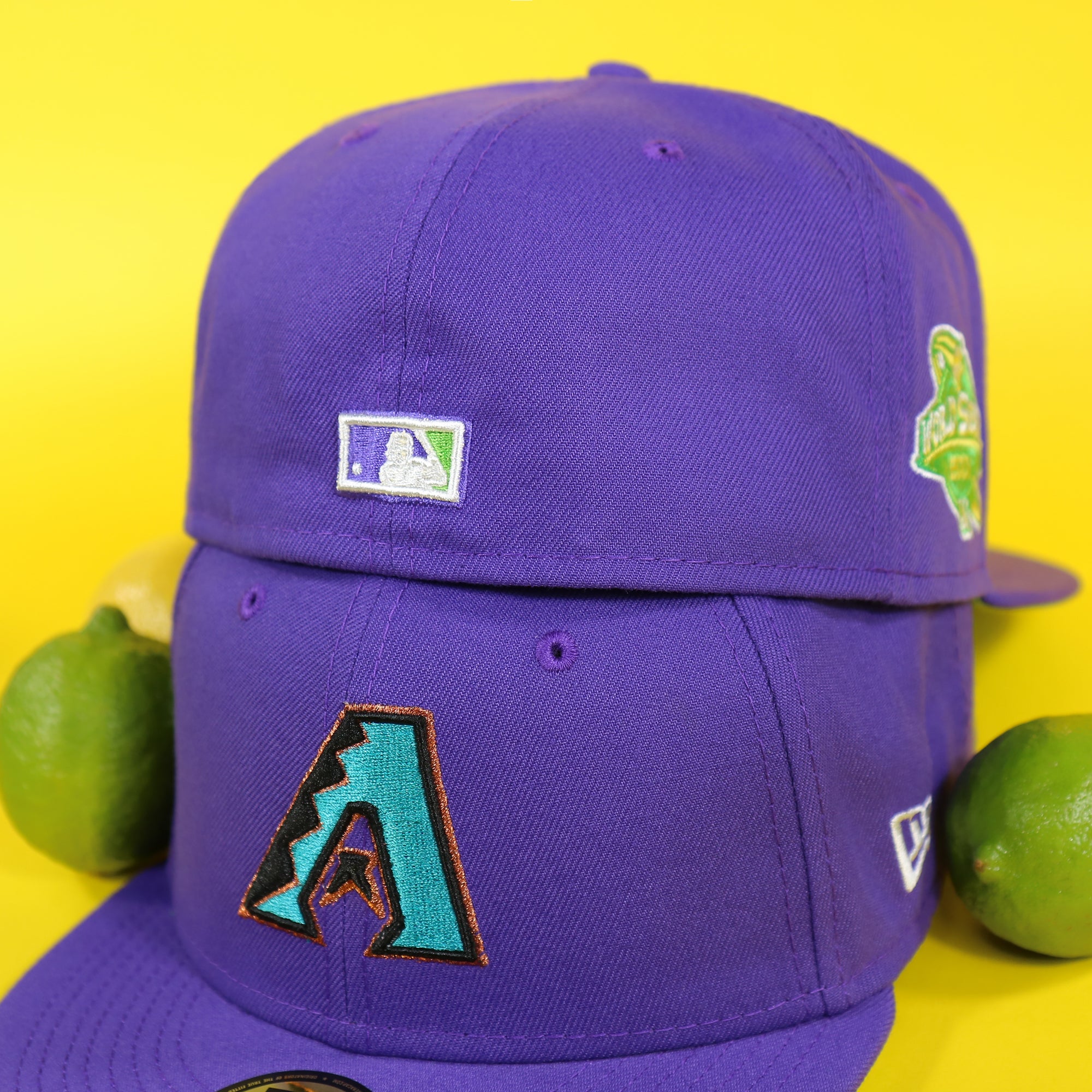 Arizona Diamondbacks Cooperstown 2001 World Series Side Patch Citrus Pop Green UV 59Fifty Fitted Cap