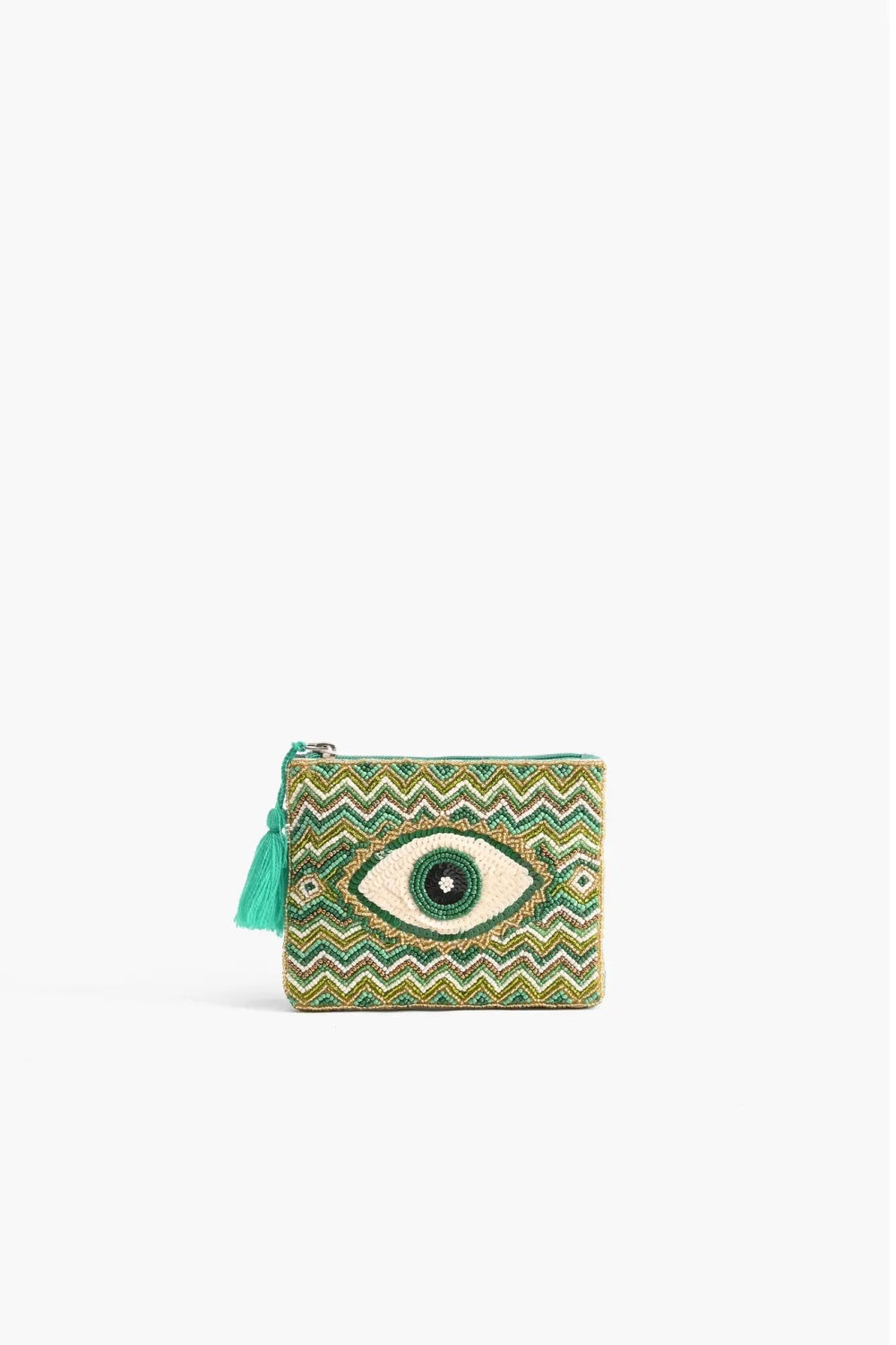 BEADED COIN PURSE EVIL EYE #1