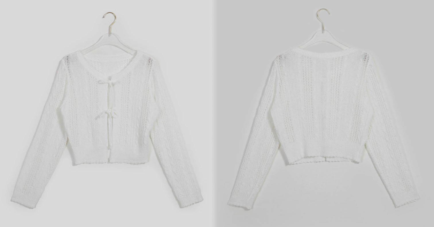 Binary01  |Lace Cropped Tops Cardigans