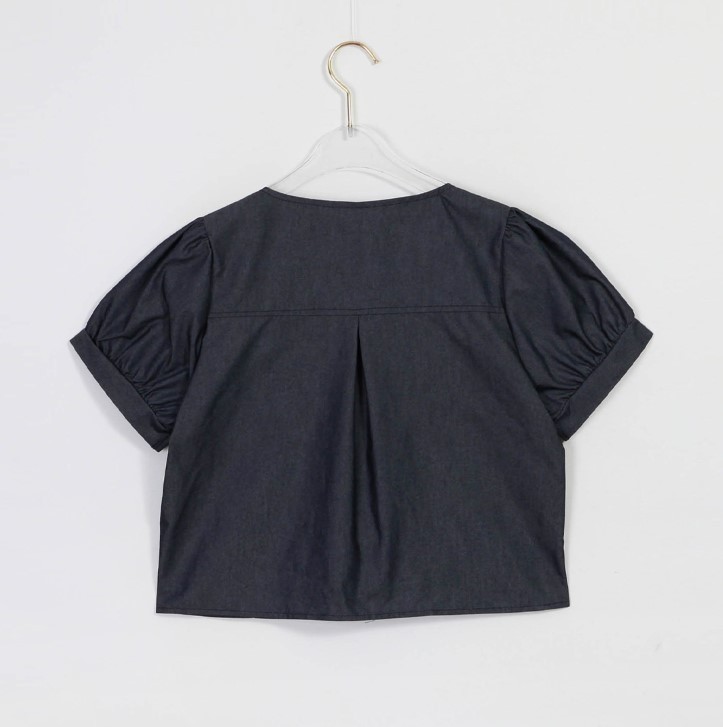 Binary01  |Short Sleeves Cropped Tops Shirts & Blouses