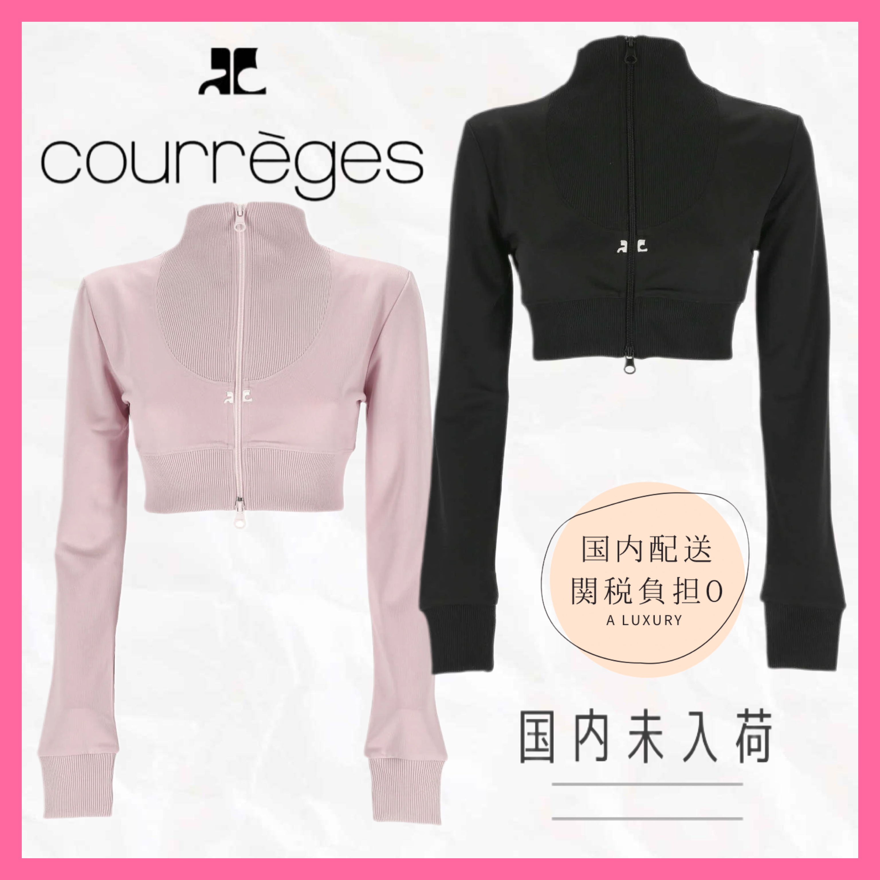 Courreges  |Cropped Tops Hoodies & Sweatshirts