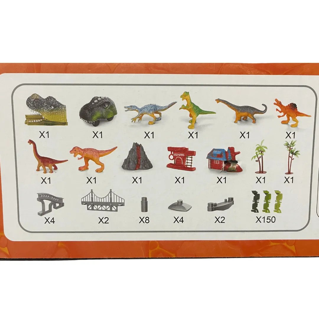 Dinosaur Track 183PC DIY Fun Dinosaur Race Track Construction Toys