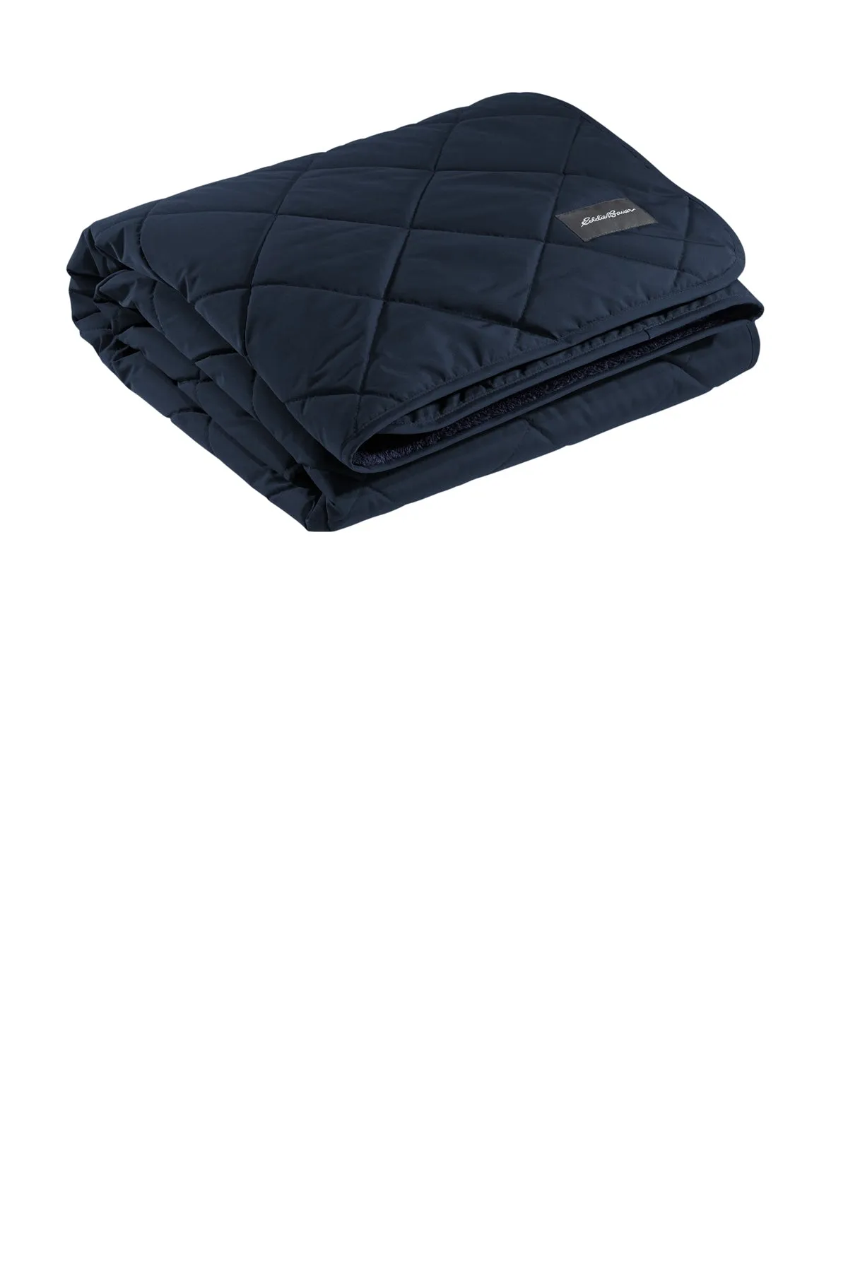 Eddie Bauer Quilted Insulated Fleece Customized Blankets, River Blue Navy