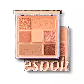 ESPOIR Real Eye Palette #01 Peachy Like Beauty Eye Pearl Glitter Shadow Makeup