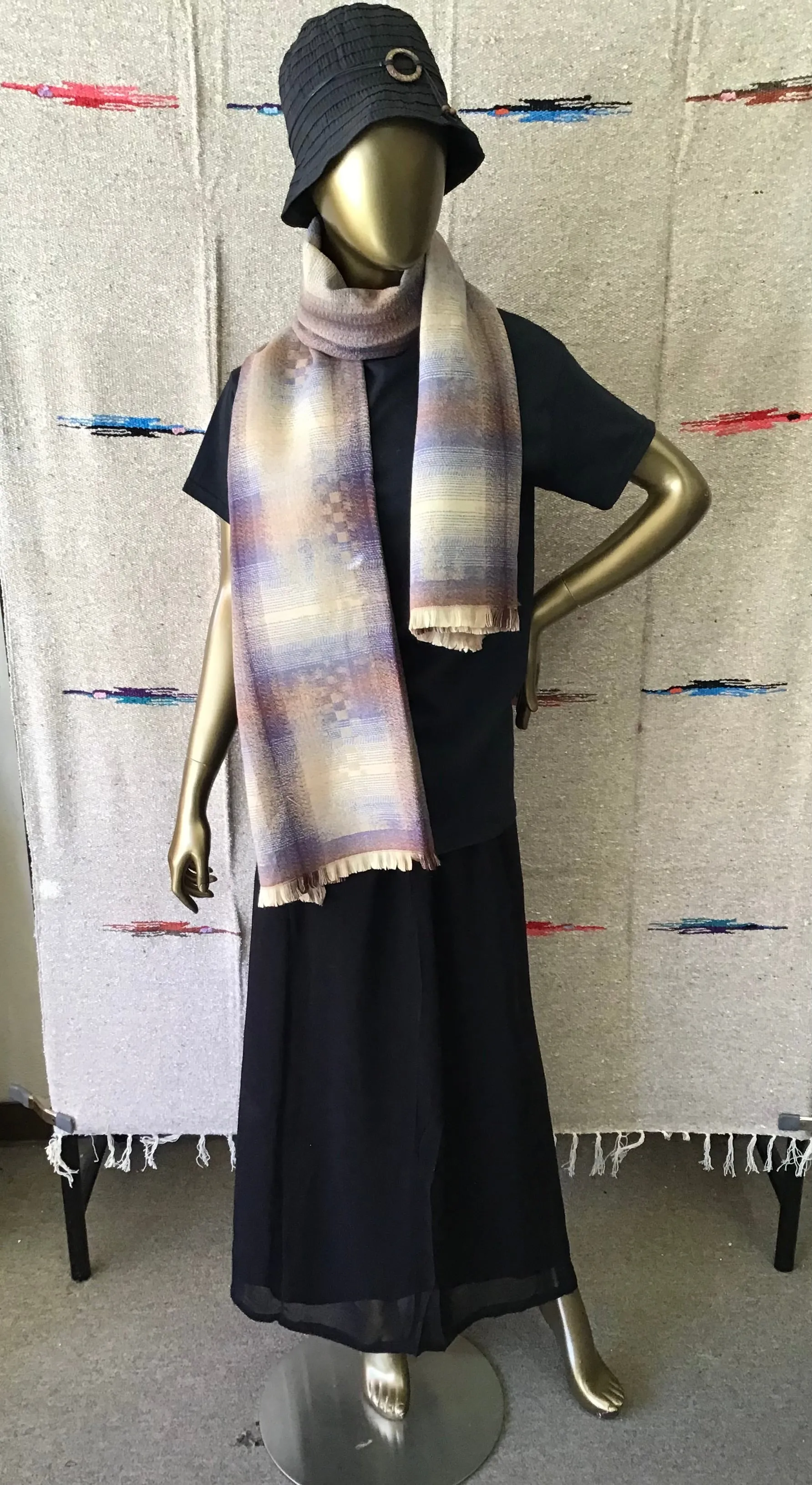 Faux Cashmere shawl, 26” x 76”. P-50