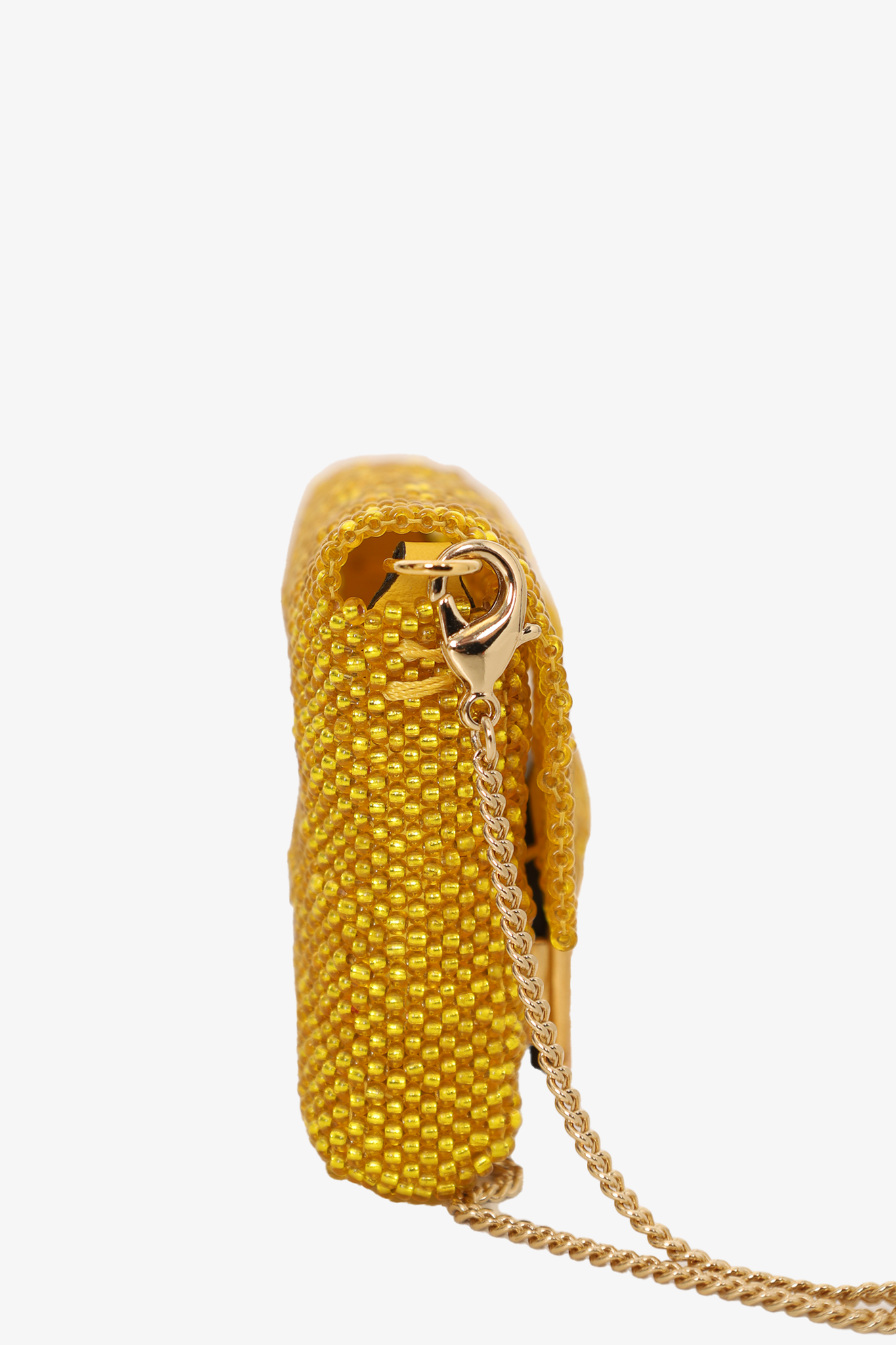 Fendi Yellow Beaded Pico Baguette Charm