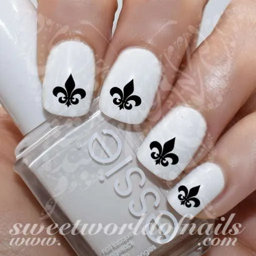 Fleur de lis Nail Art Nail Water Decals Transfers Wraps