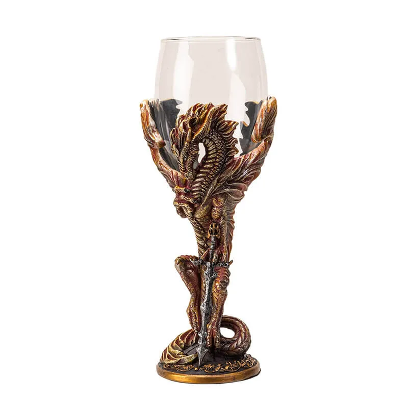 Glass Flame Blade Goblet