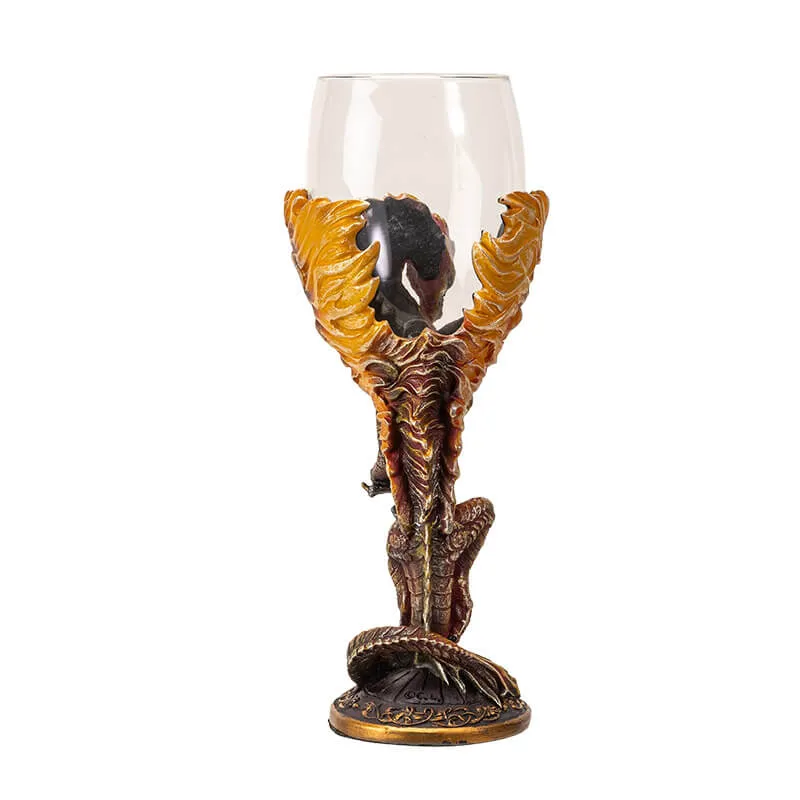 Glass Flame Blade Goblet