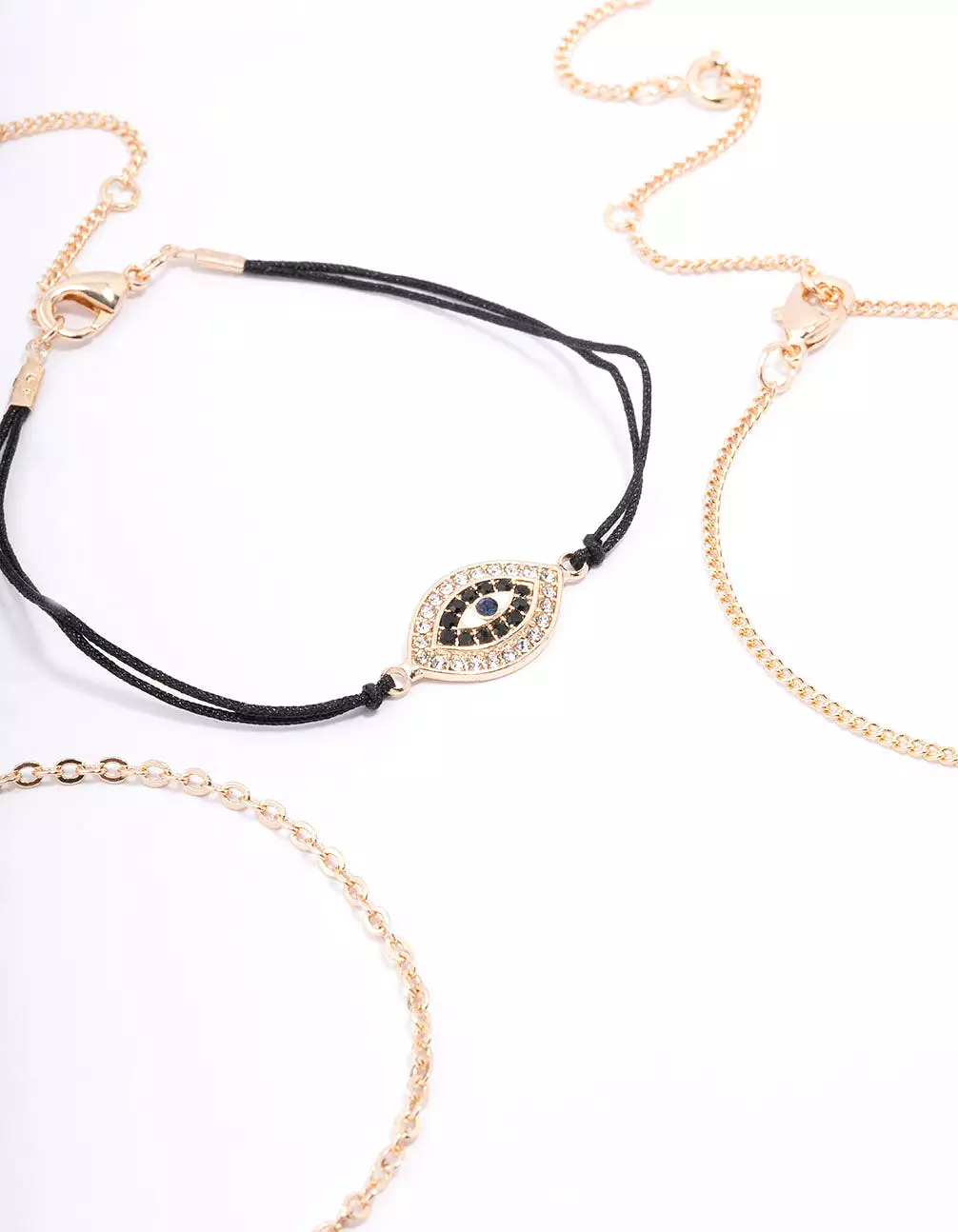 Gold Evil Eye Bracelet & Anklet 4-Pack