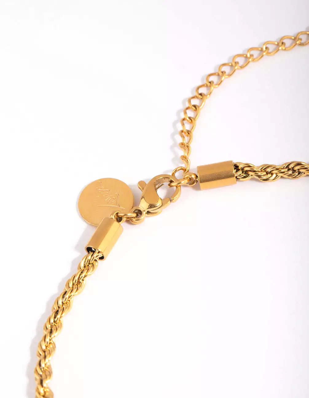 Gold Plated Stainless Steel Twisted Chain Anklet