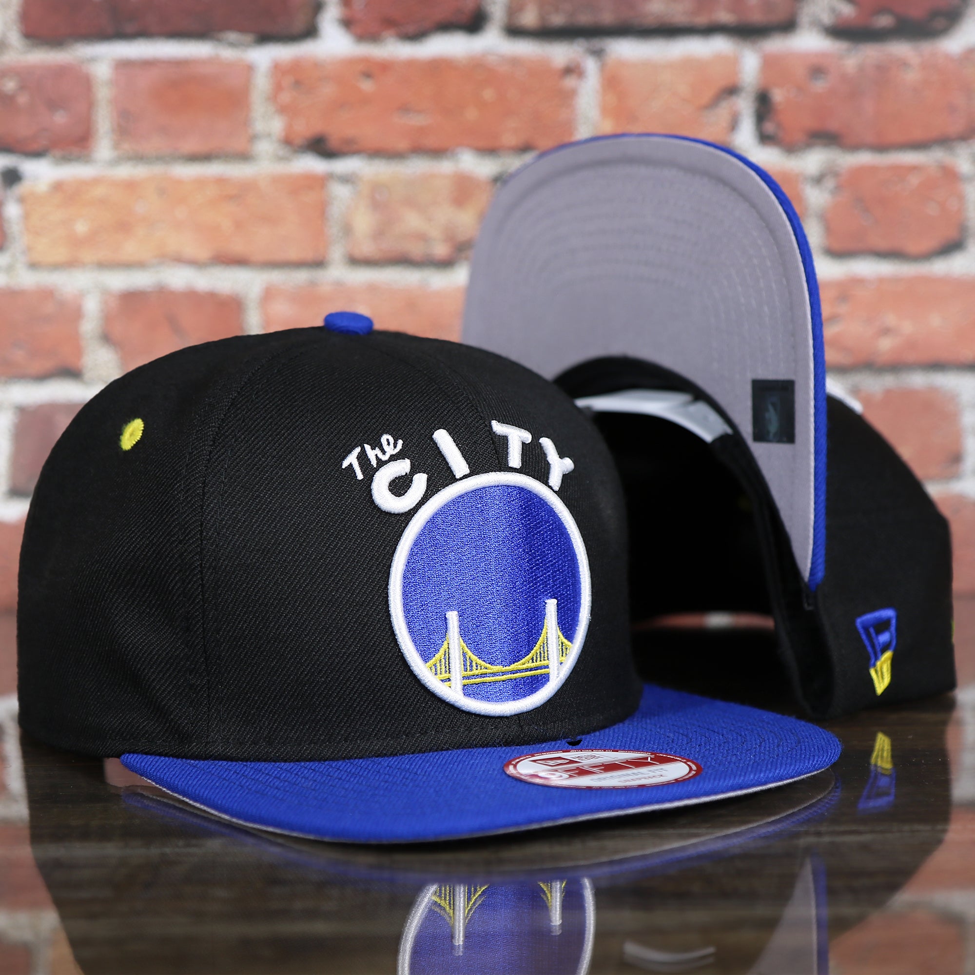 Golden State Warriors Gray Bottom 9Fifty Snapback Cap | Black