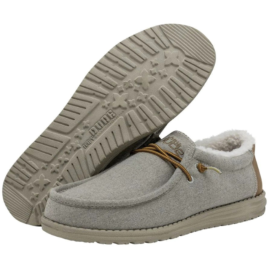 Hey Dude Wally Men's Shoes Herringbone Grey