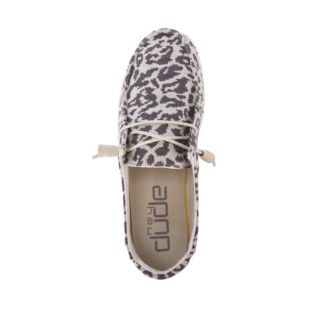 Hey Dude Wendy Woven Jungle Cheetah Grey