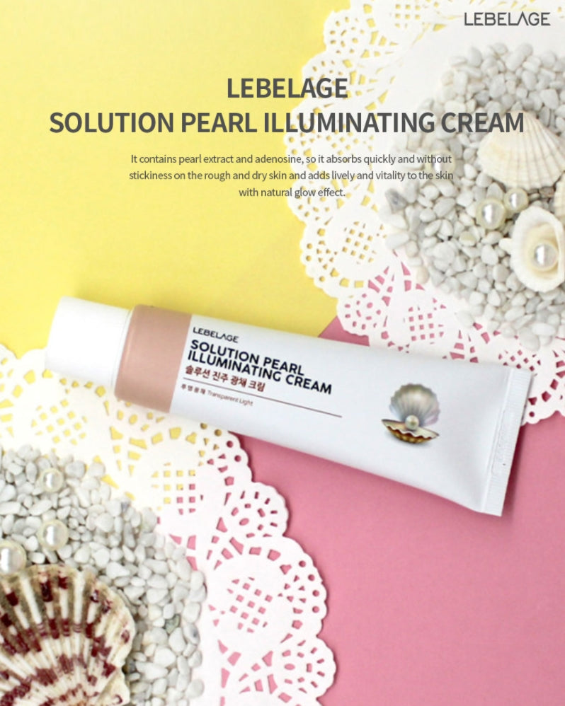 LEBELAGE Solution Pearl Illuminating Cream 50ml Sensitive Skincare Moisturizing Blemish