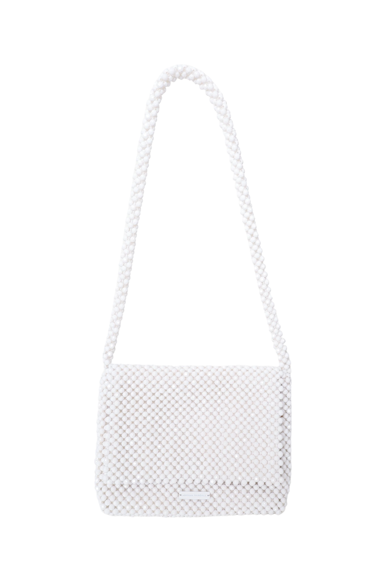 Loeffler Randall White Beaded Crossbody