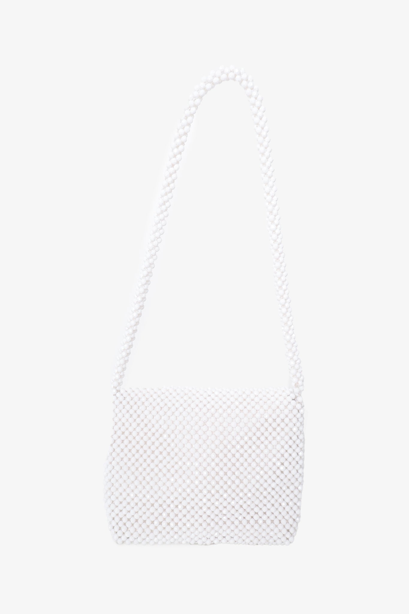 Loeffler Randall White Beaded Crossbody