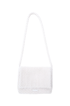 Loeffler Randall White Beaded Crossbody