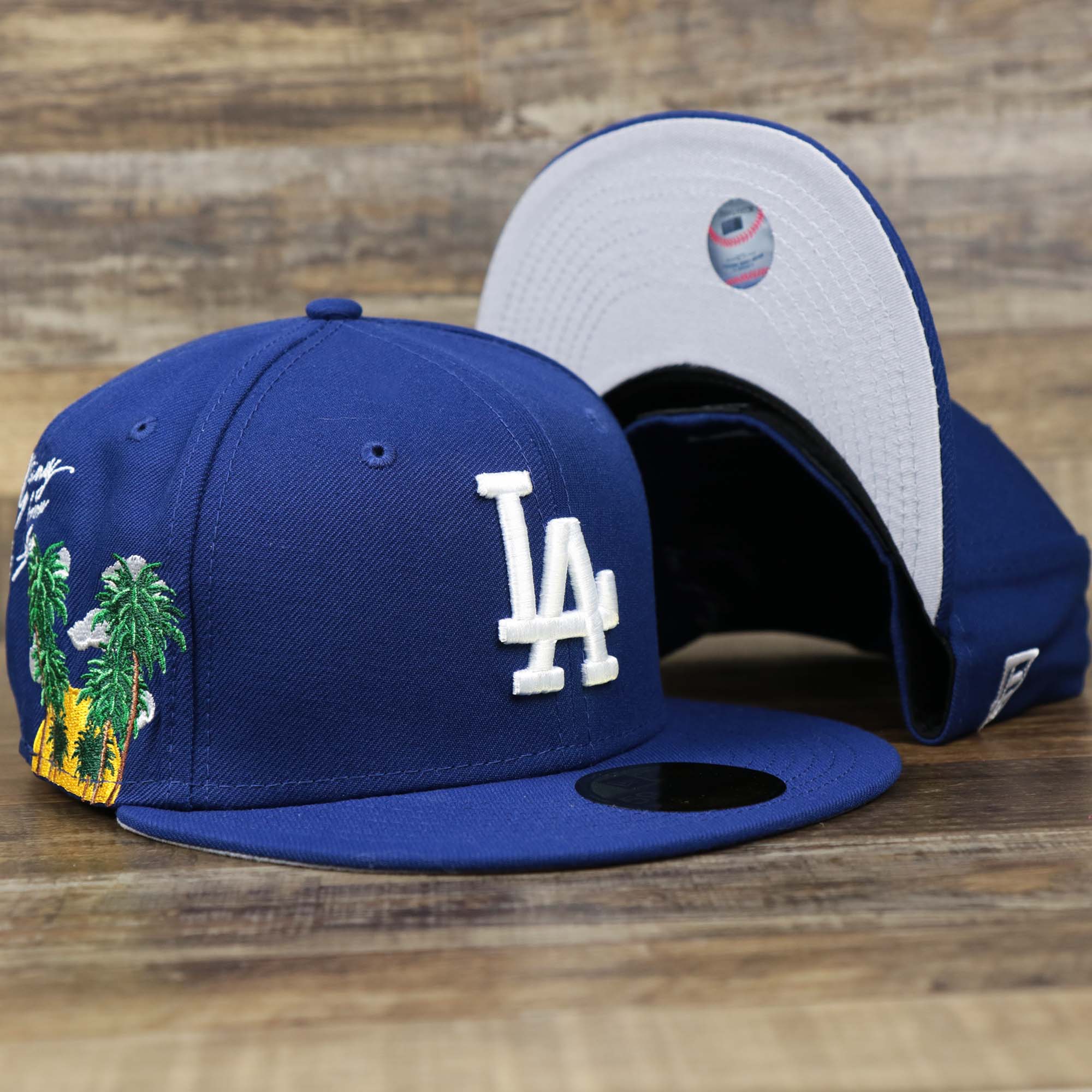 Los Angeles Dodgers Cloud Icon Side Patch Fitted Gray Bottom 59Fifty Cap | Royal Blue 59Fifty