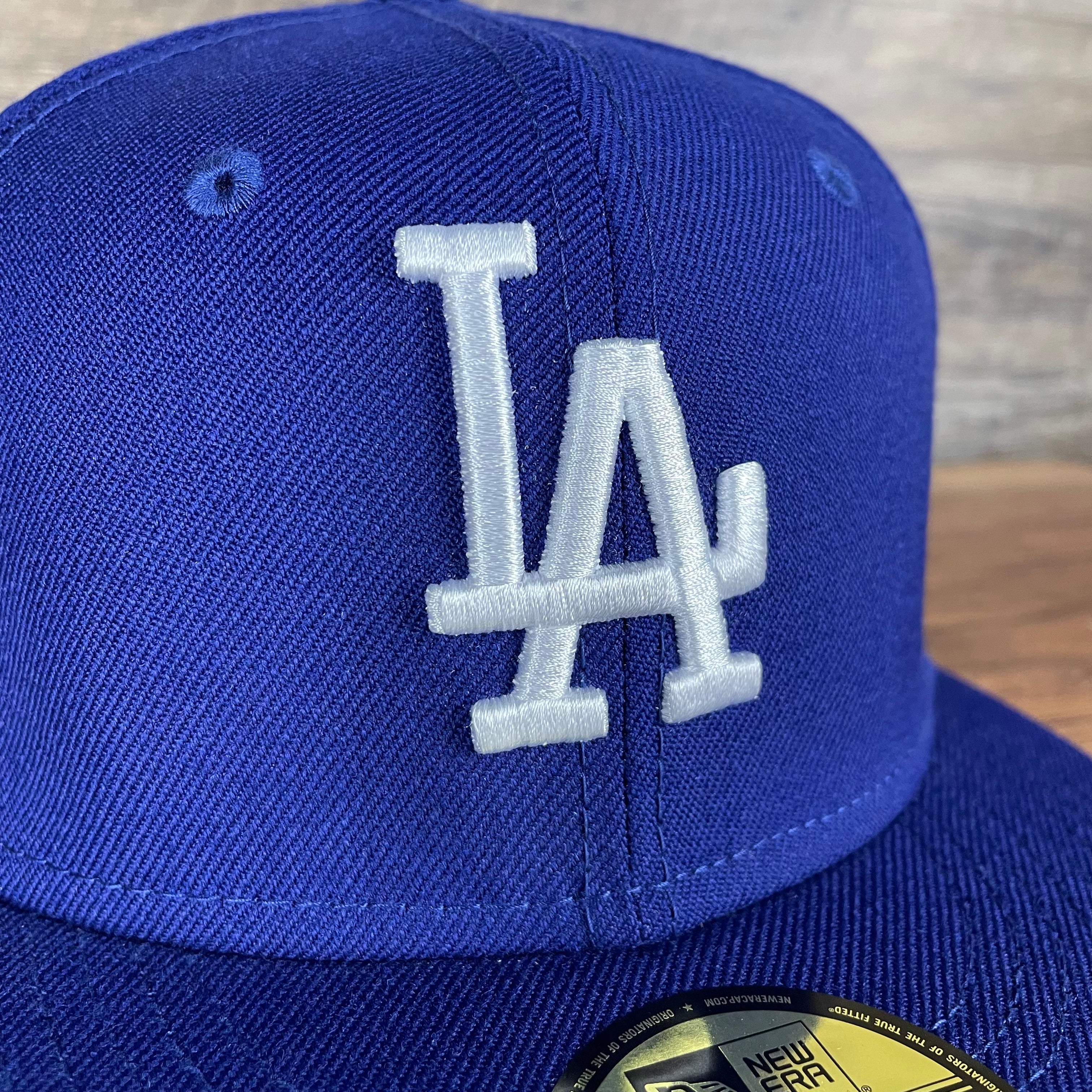 Los Angeles Dodgers Cooperstown 5950 Day Side Patch Green Bottom 59Fifty Fitted Cap | Royal Blue