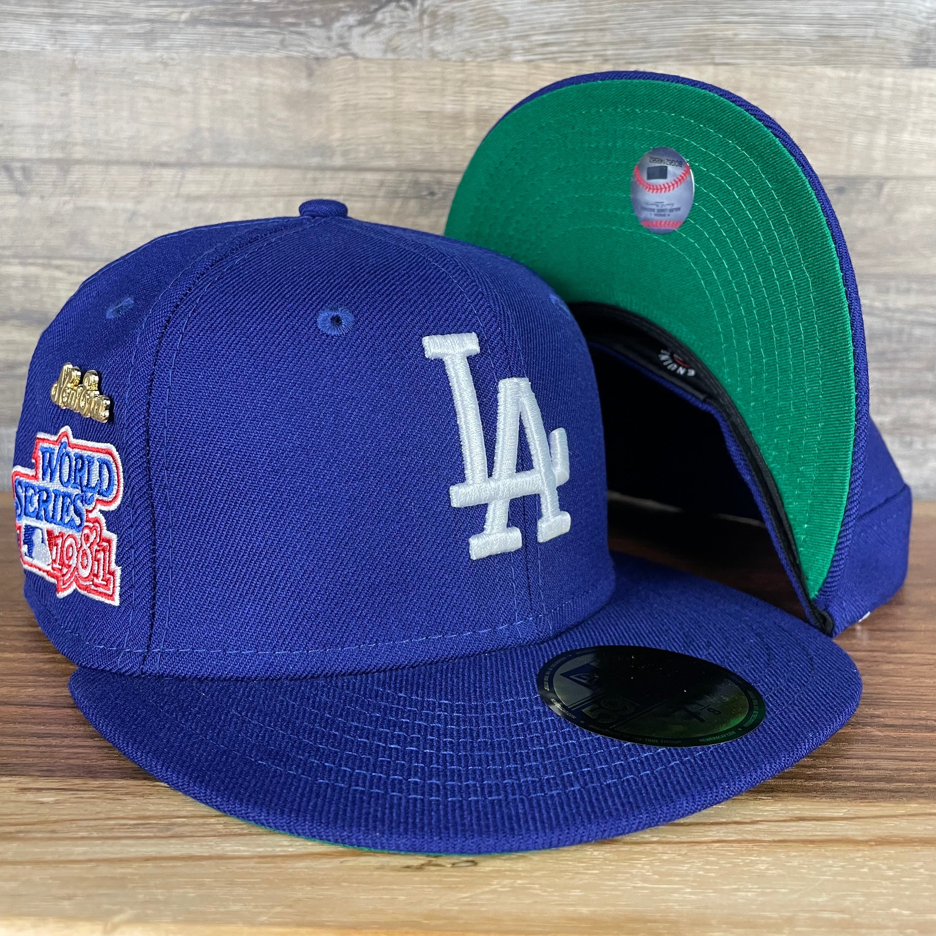 Los Angeles Dodgers Cooperstown 5950 Day Side Patch Green Bottom 59Fifty Fitted Cap | Royal Blue