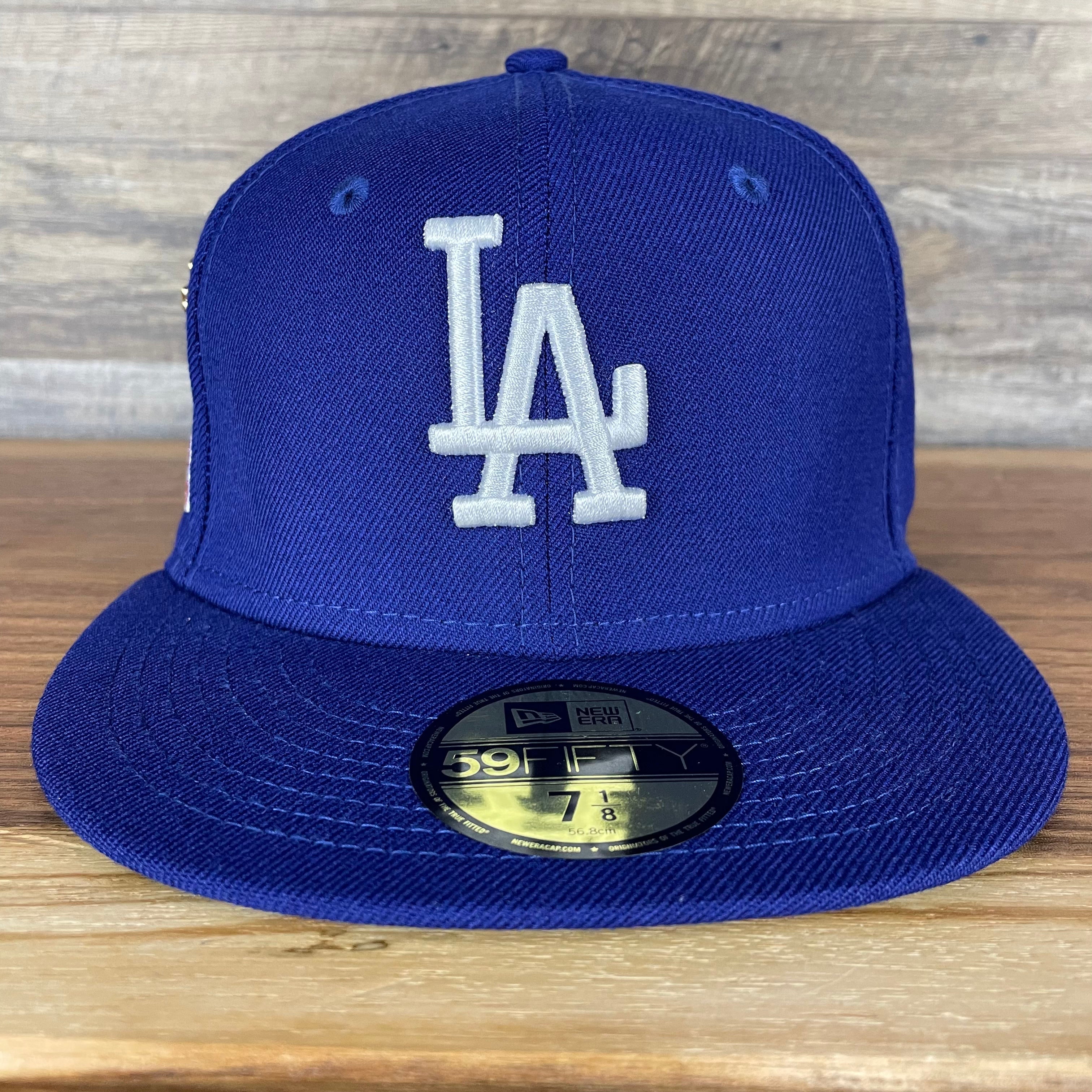 Los Angeles Dodgers Cooperstown 5950 Day Side Patch Green Bottom 59Fifty Fitted Cap | Royal Blue