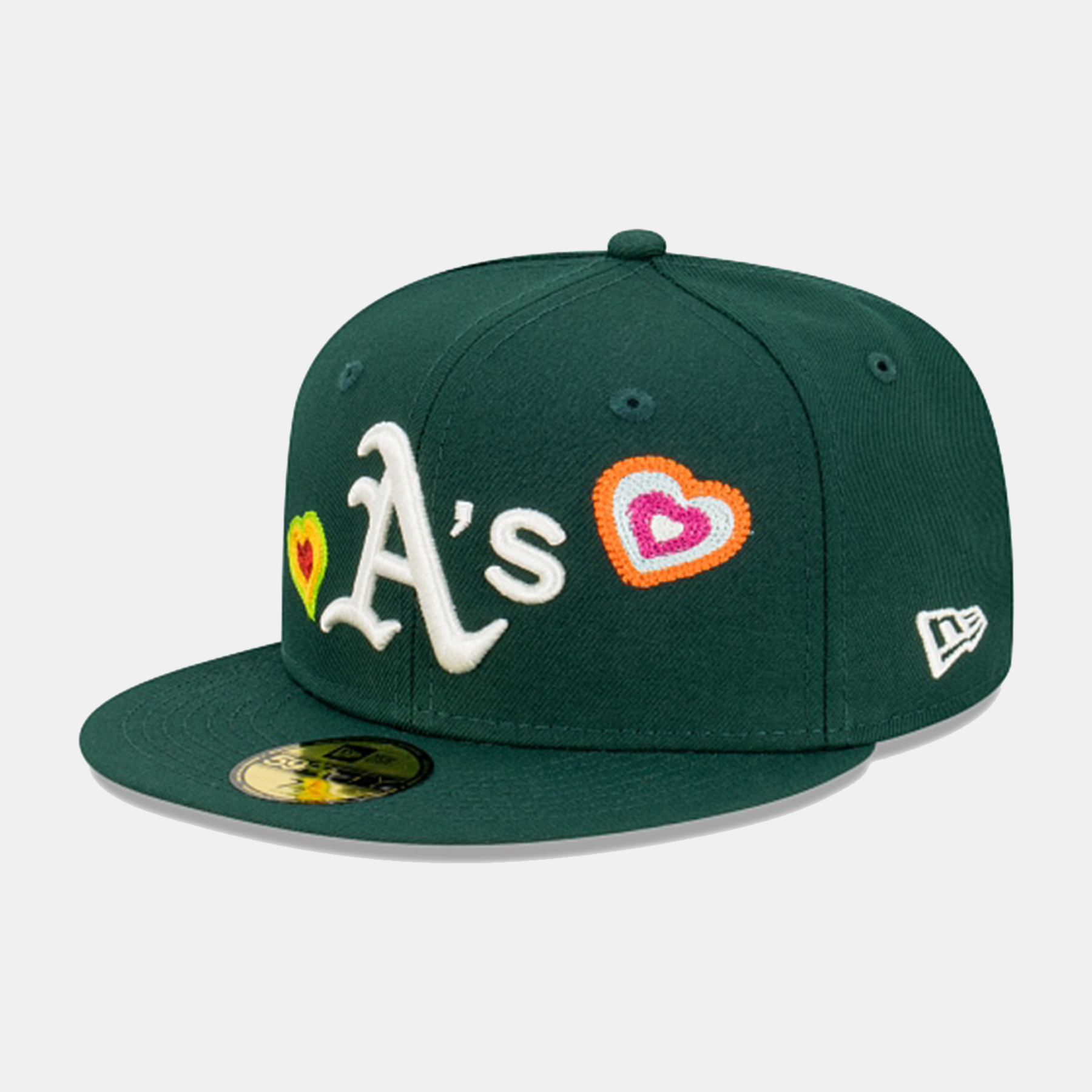 New Era 59Fifty MLB Chainstitch Heart Oakland Athletics