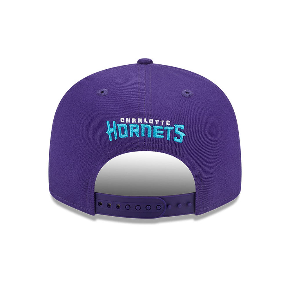 NEW ERA Charlotte Hornets NBA Patch Purple 9FIFTY Snapback Cap