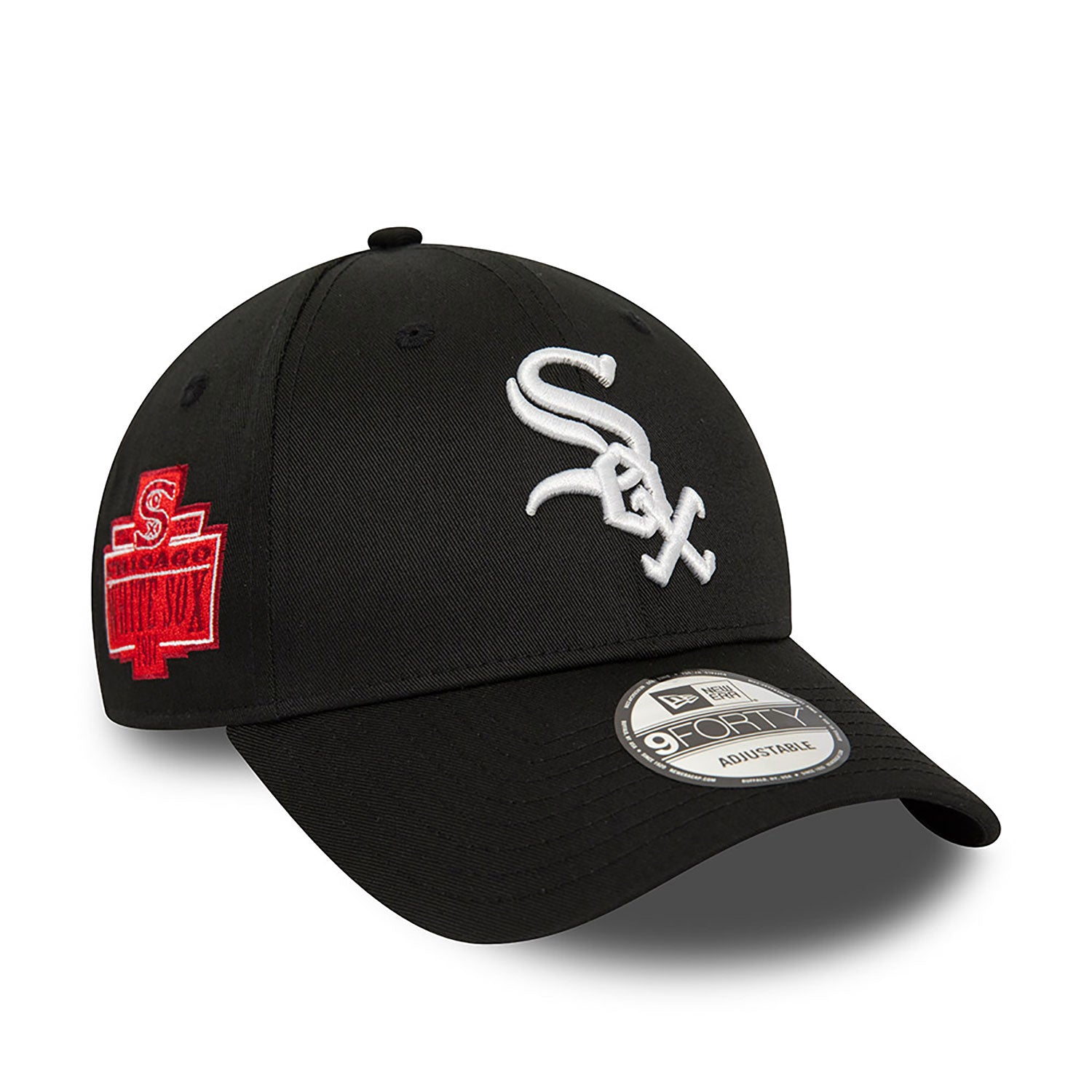 NEW ERA Chicago White Sox World Series World Series Patch Black 9FORTY Adjustable Cap