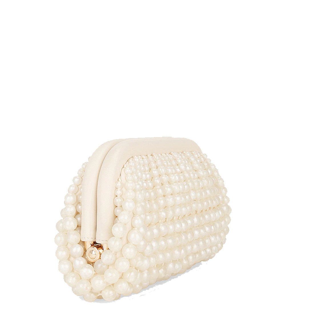 NIA Beaded Clutch, Ivory