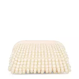 NIA Beaded Clutch, Ivory