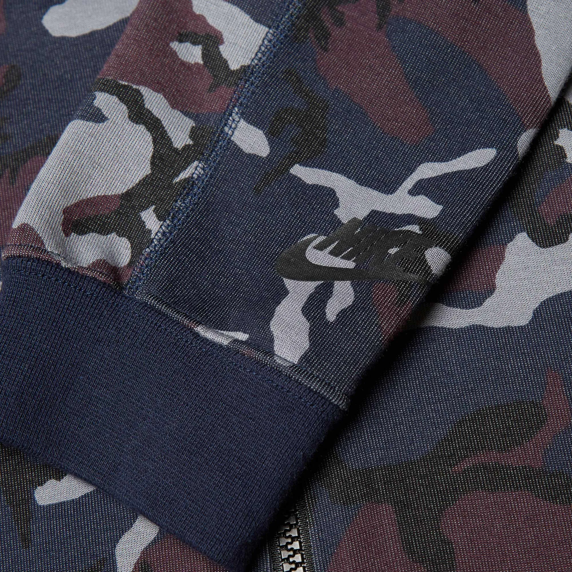 Nike Tech Fleece Camo AW77 HoodyObsidian & Black