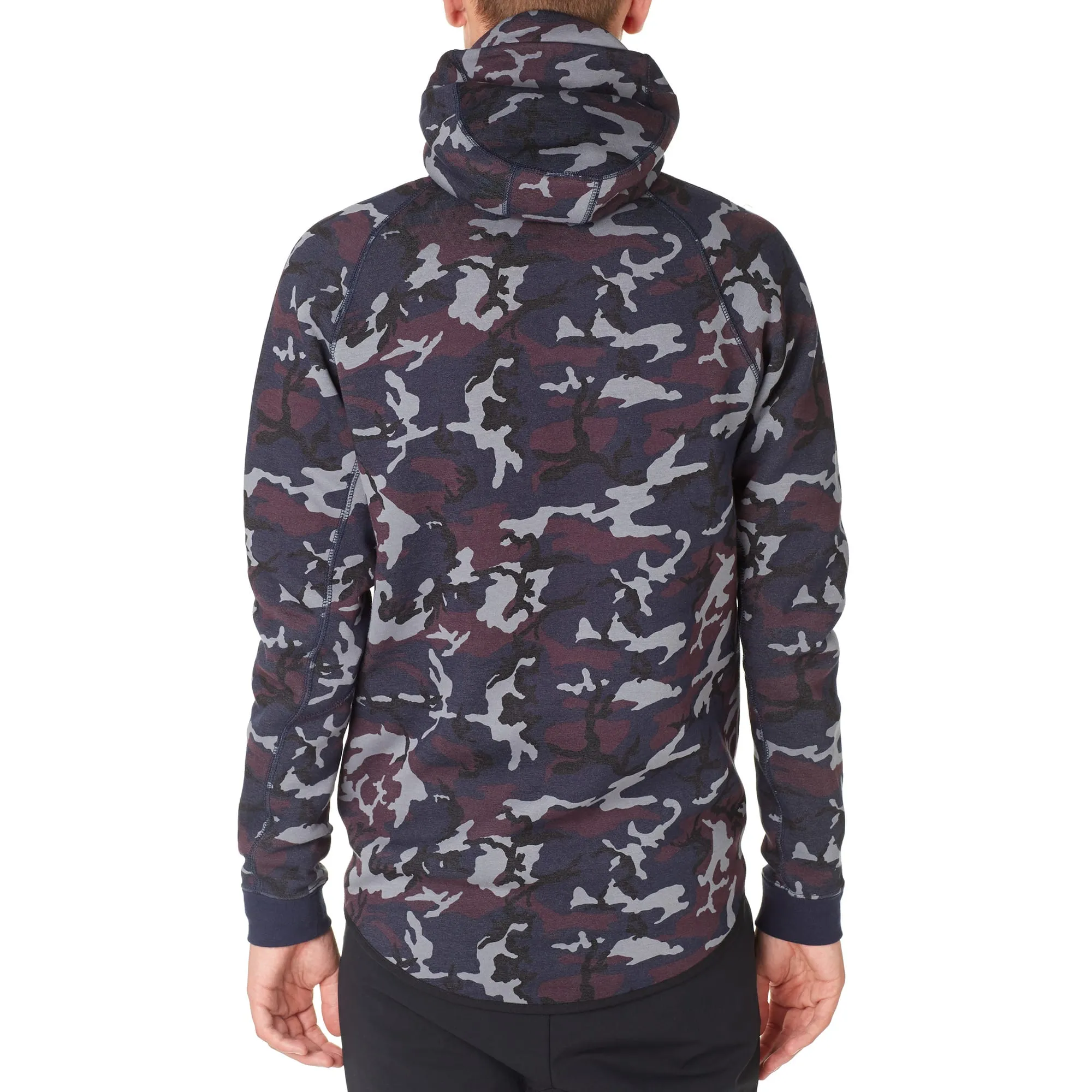 Nike Tech Fleece Camo AW77 HoodyObsidian & Black