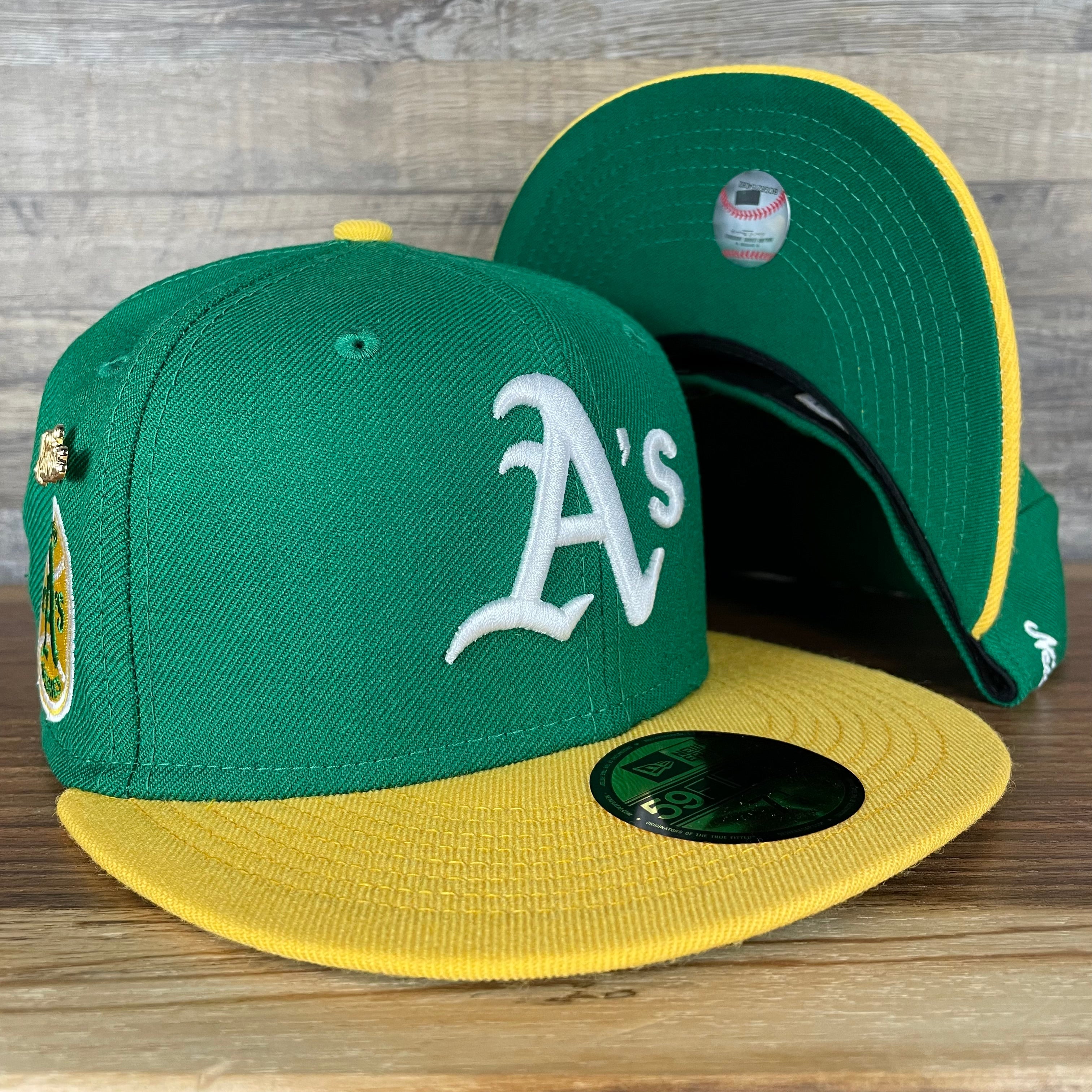 Oakland Athletics Cooperstown 5950 Day Side Patch Green Bottom 59Fifty Fitted Cap | Green