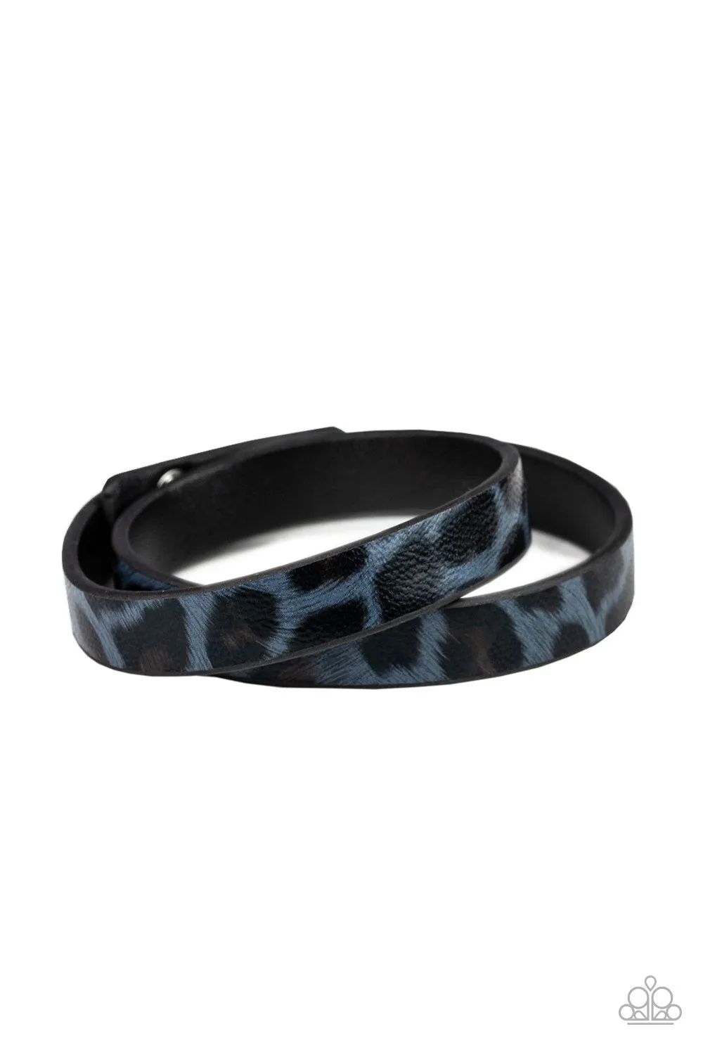 Paparazzi All GRRirl - Blue Animal print bracelet