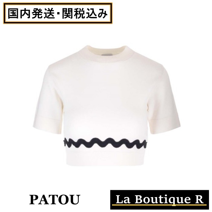 PATOU  |Wool Cropped Tops V-neck & Crew neck