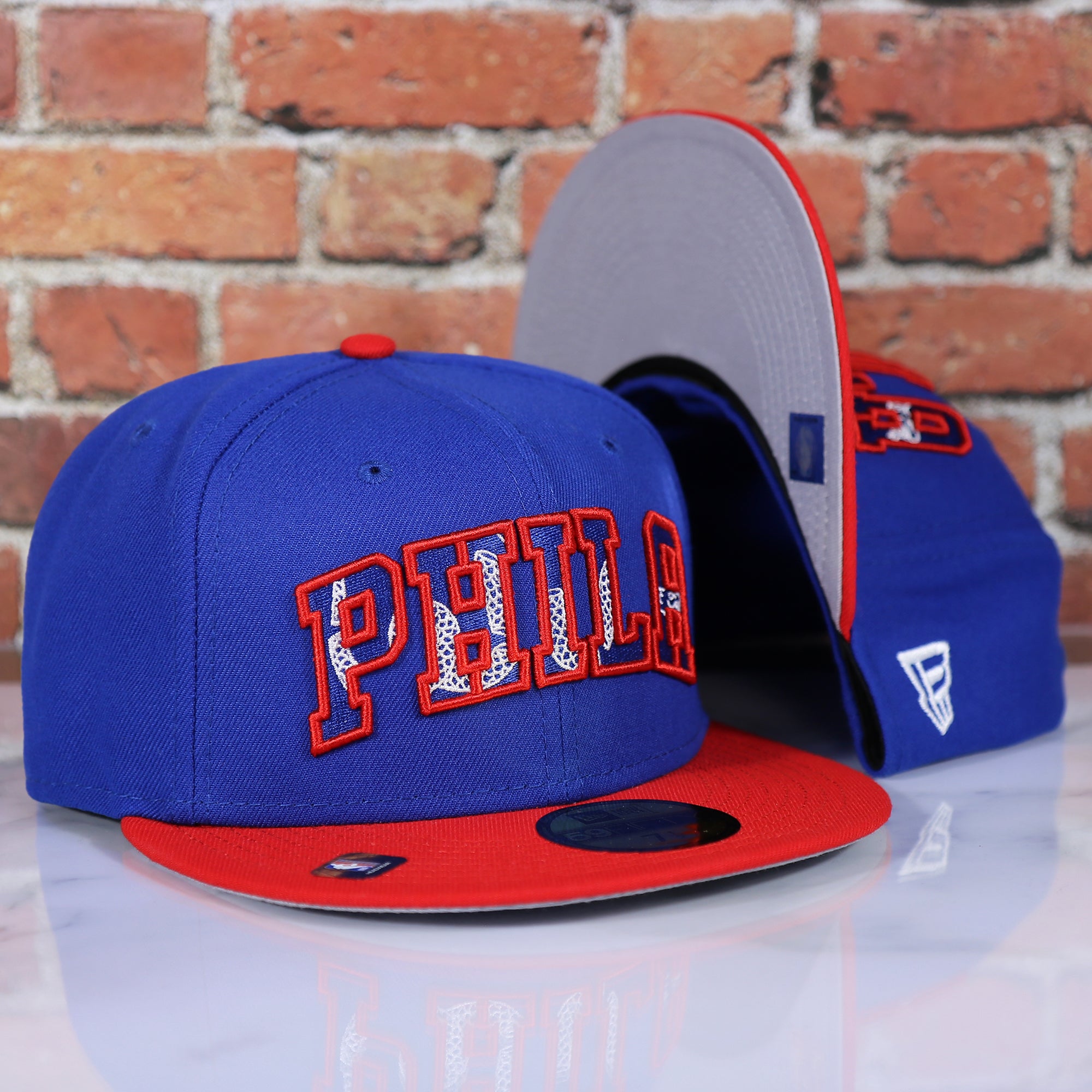 Philadelphia 76ers 2021 NBA Draft 59Fifty Fitted Cap | Blue/Red