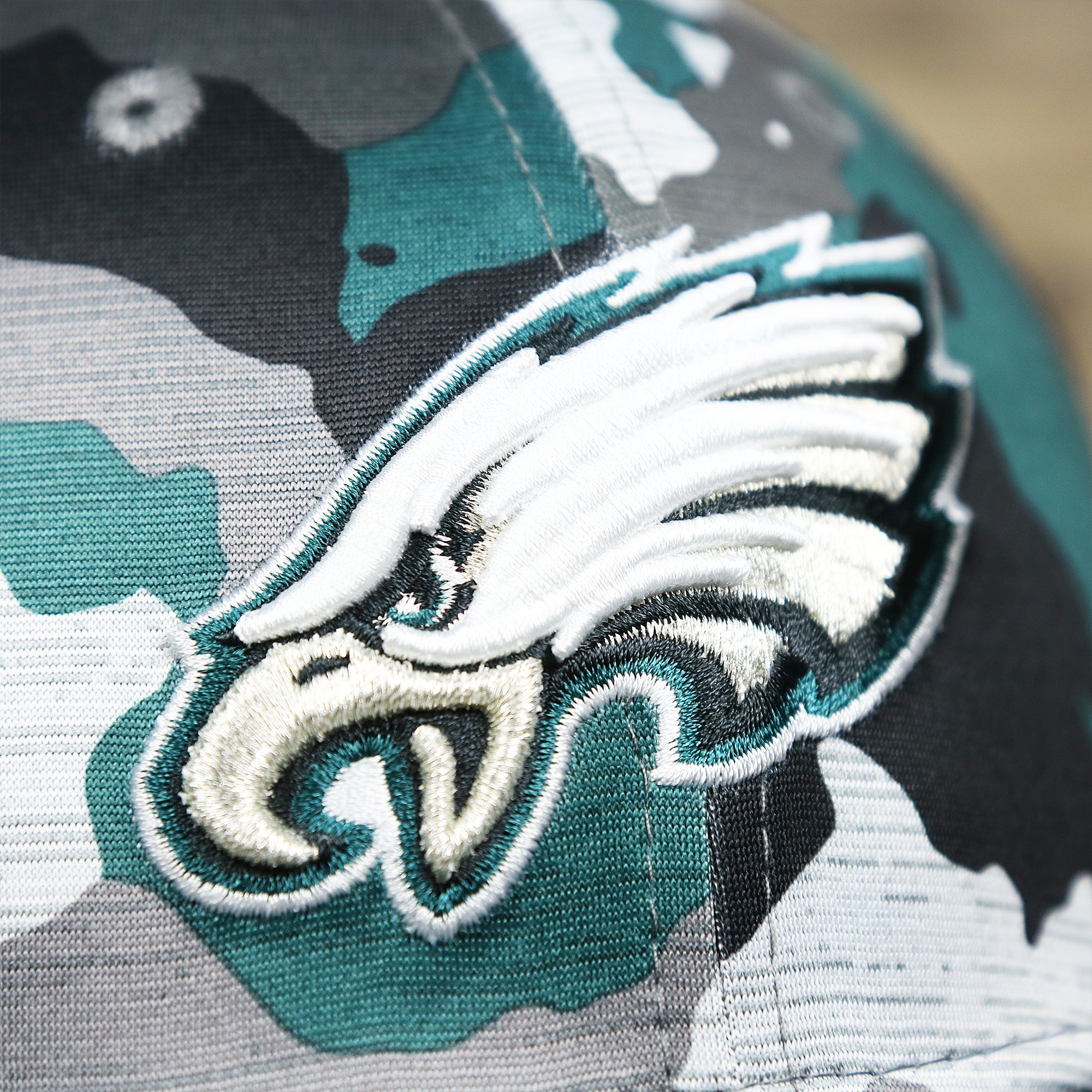 Philadelphia Eagles Summer Training 2022 Camo 39Thirty FlexFit Cap | Midnight Green Camo 39Thirty Cap