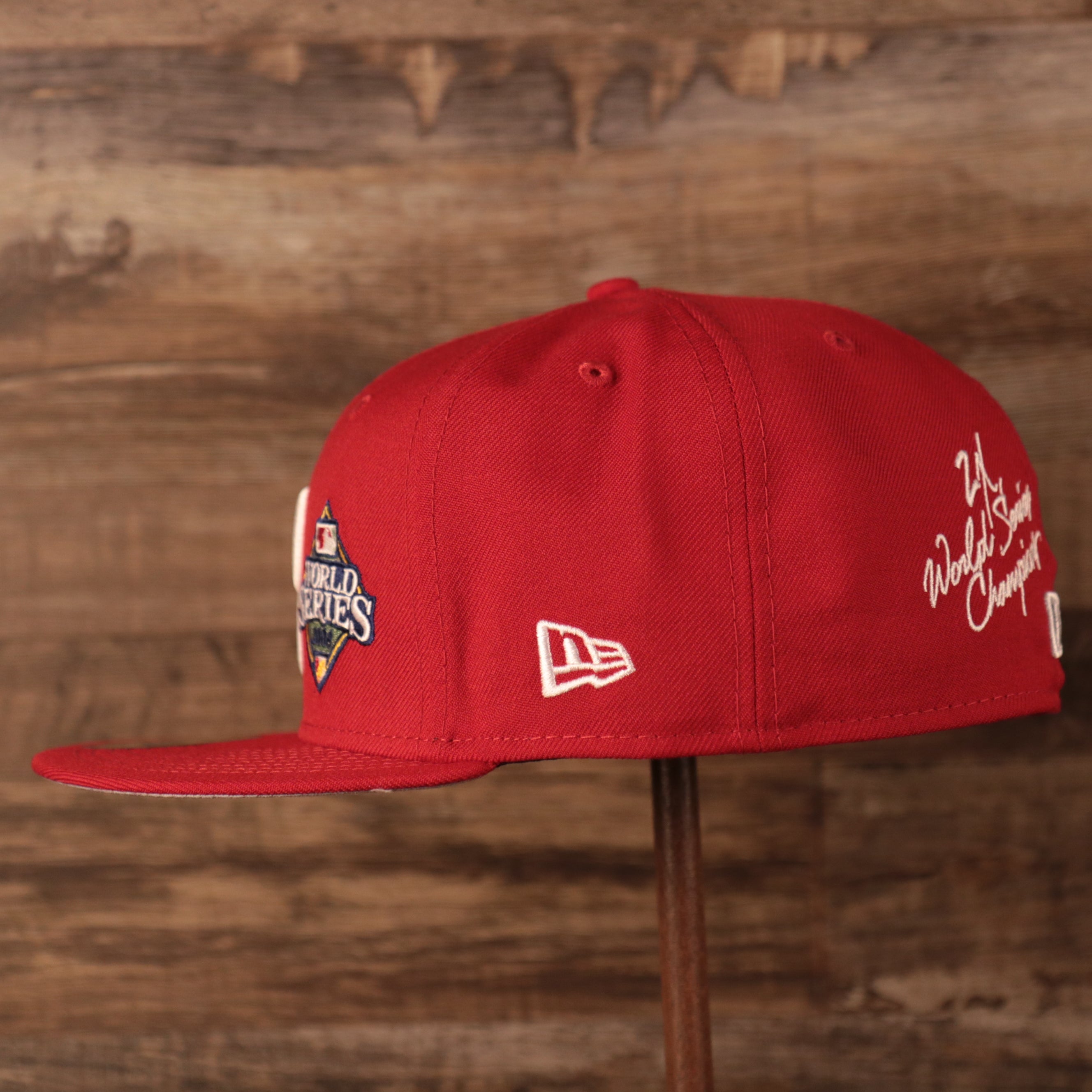 Philadelphia Phillies All Over World Series Side Patch 2x Champ Gray Bottom 59Fifty Fitted Cap