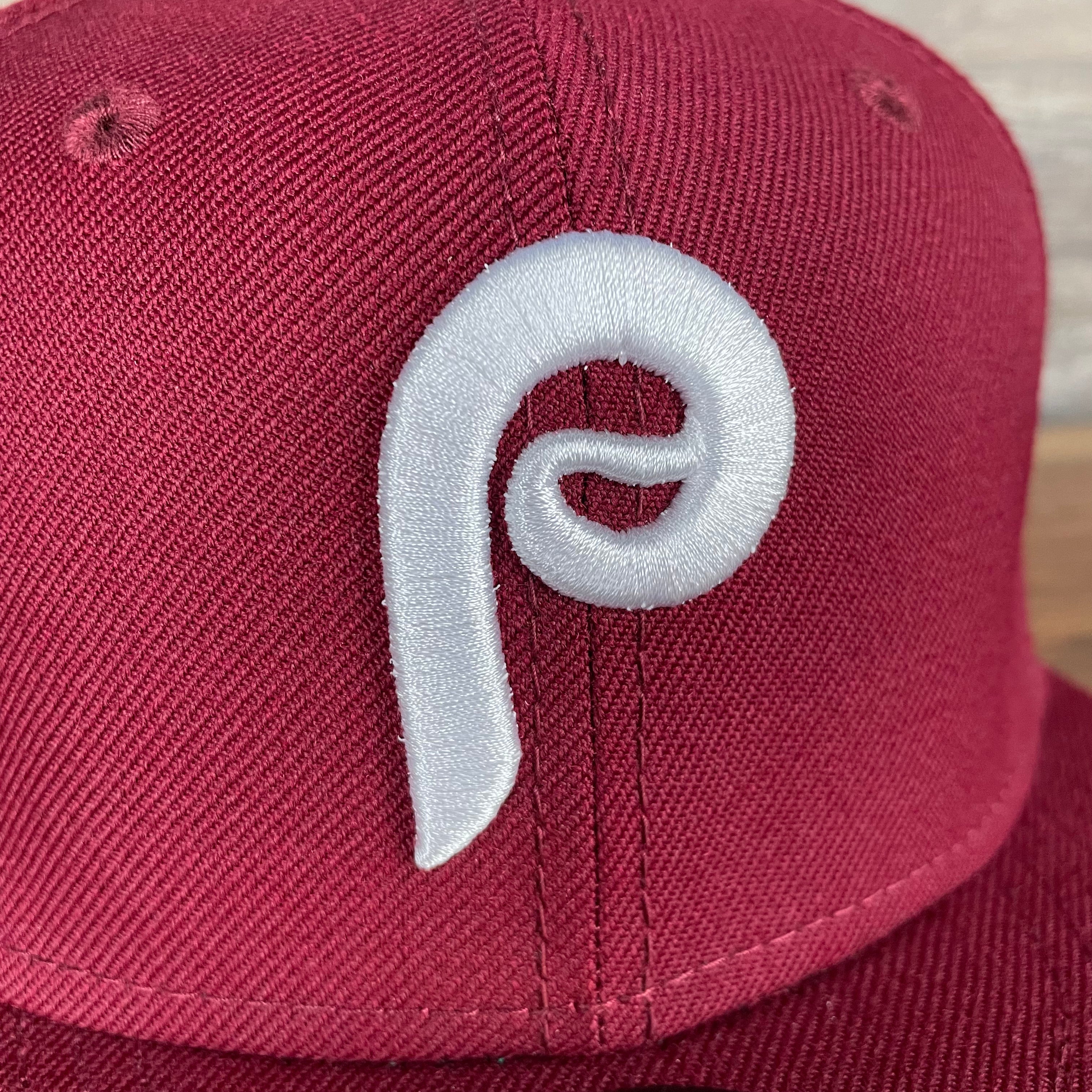 Philadelphia Phillies Cooperstown 5950 Day Side Patch Green Bottom 59Fifty Fitted Cap | Maroon