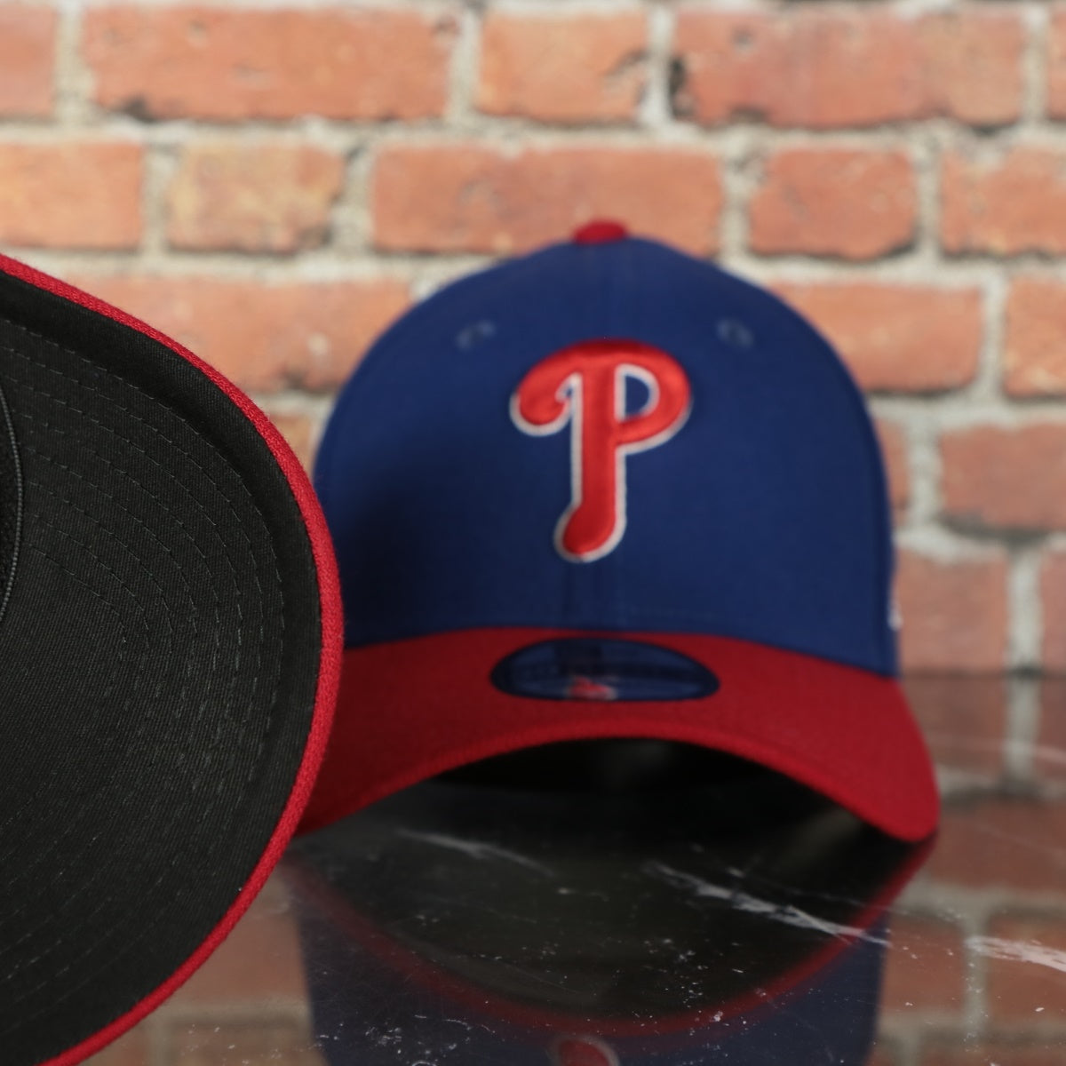 Philadelphia Phillies Team Classic Phillies Wordmark 39Thirty Flexfit Cap | Blue 39Thirty Cap