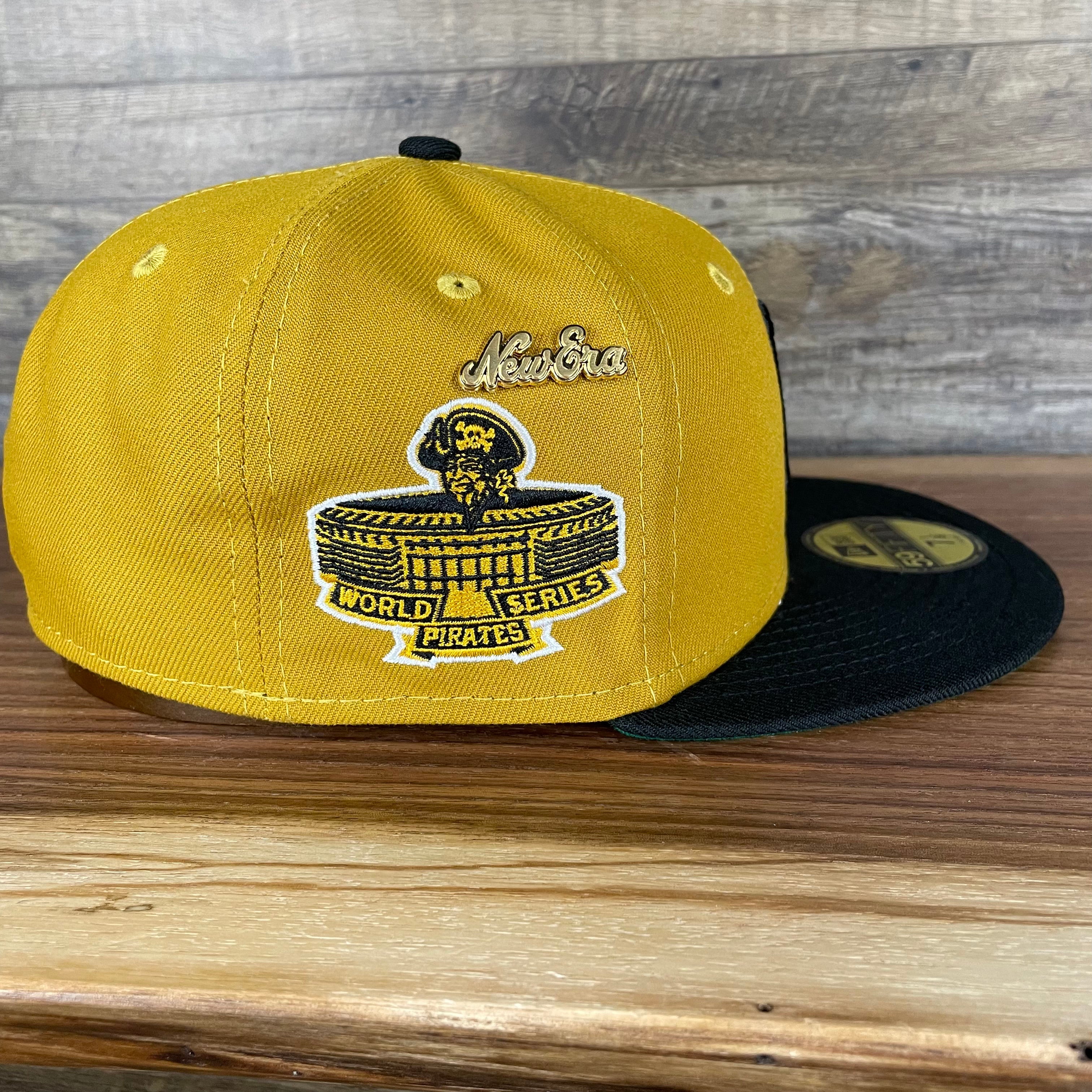 Pittsburgh Pirates Cooperstown 5950 Day Side Patch Green Bottom 59Fifty Fitted Cap | Old Gold