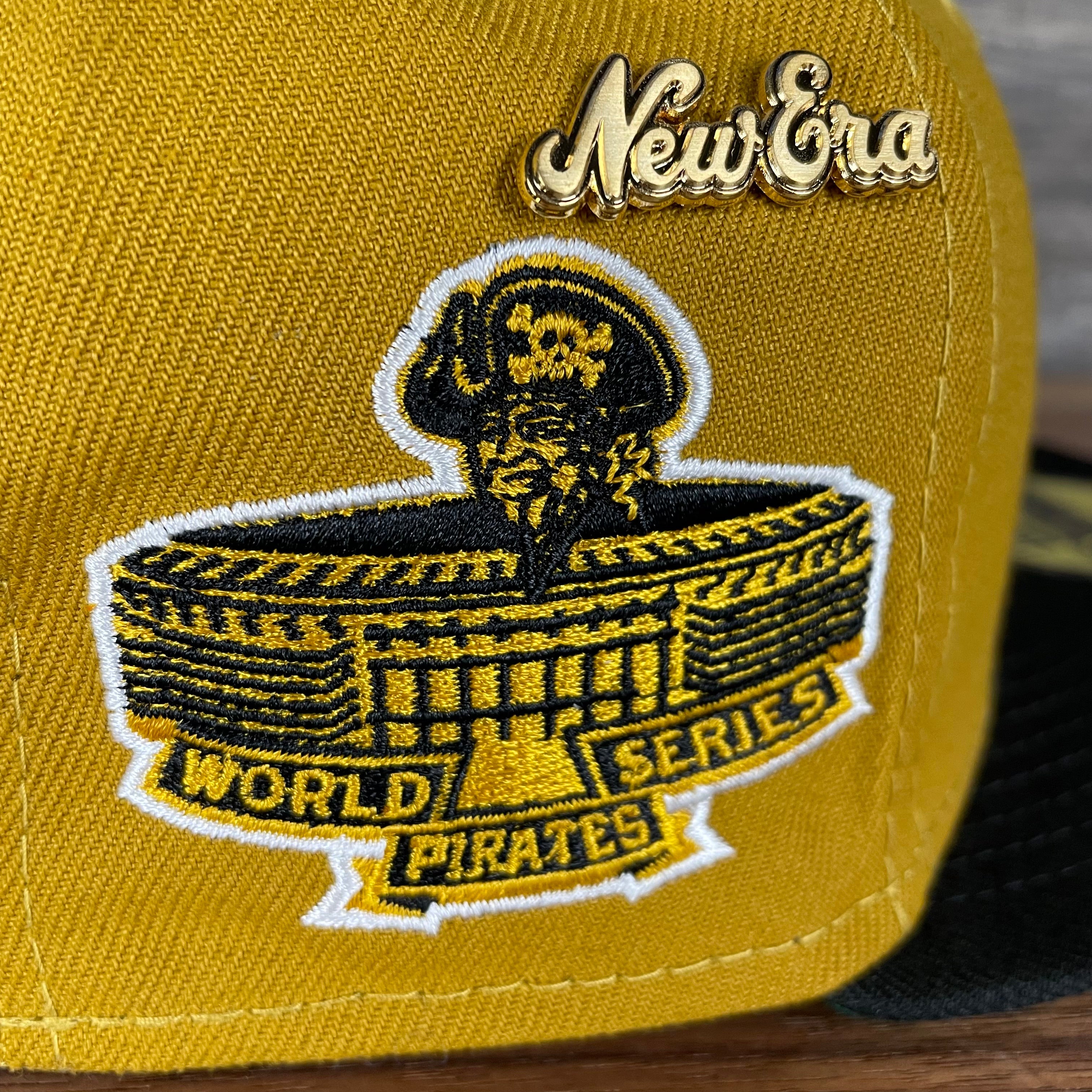 Pittsburgh Pirates Cooperstown 5950 Day Side Patch Green Bottom 59Fifty Fitted Cap | Old Gold