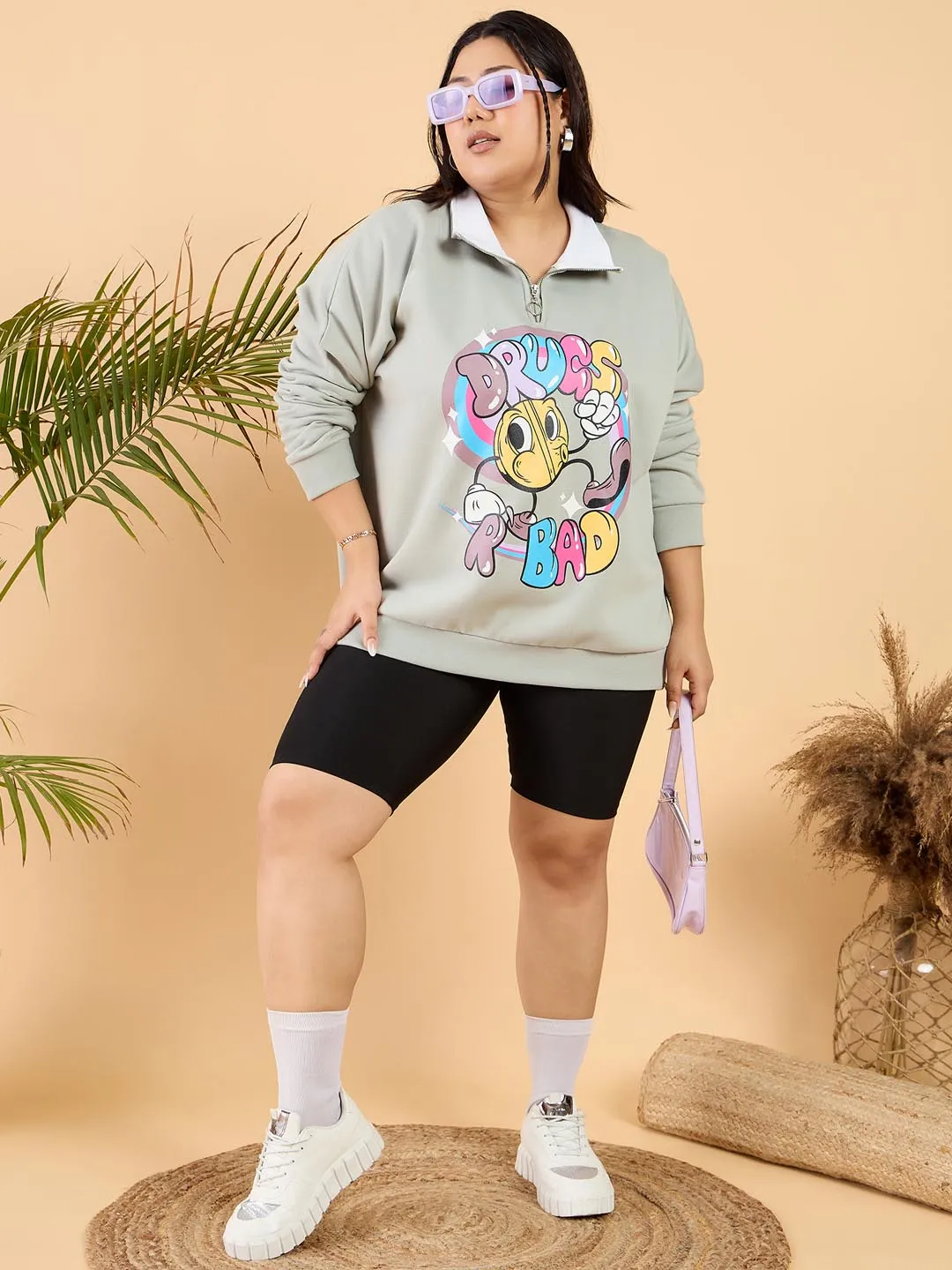 Printed Fleece Sweatshirt